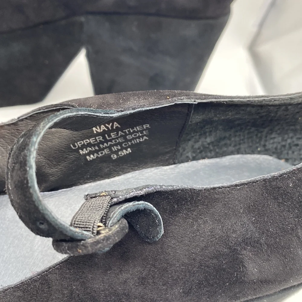 Jeffrey Campbell Black Suede Platform Mary Janes